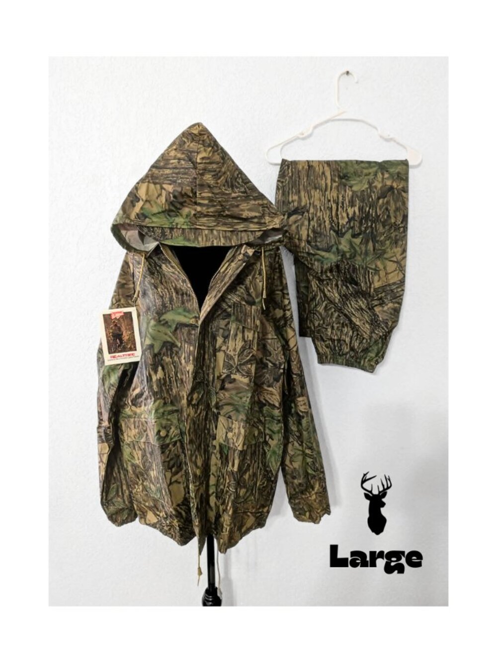 NWT Vintage REALTREE Stearns Dry Wear Camo Set Waterproof Outdoors Hunting Gear